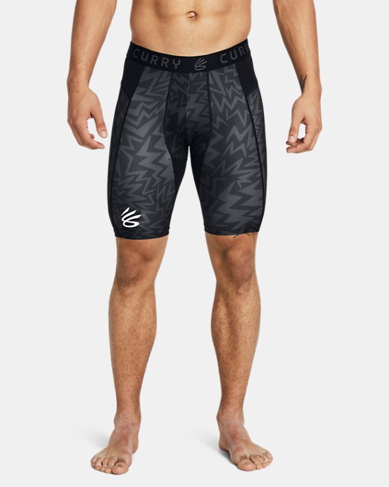 Men's Curry HeatGear® Printed Shorts in Black image number 0